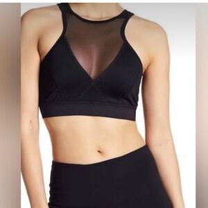 New w/o Tags: Zella Black Mesh Sports Bra, Medium